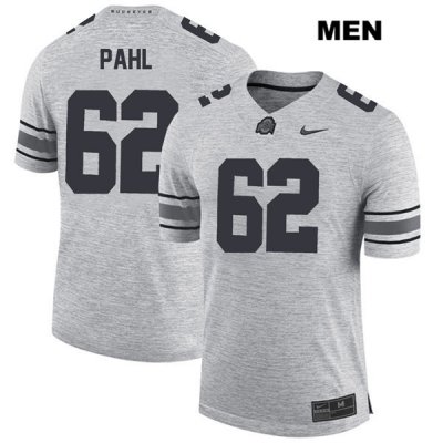 Men's NCAA Ohio State Buckeyes Brandon Pahl #62 College Stitched Authentic Nike Gray Football Jersey PY20Q08LN